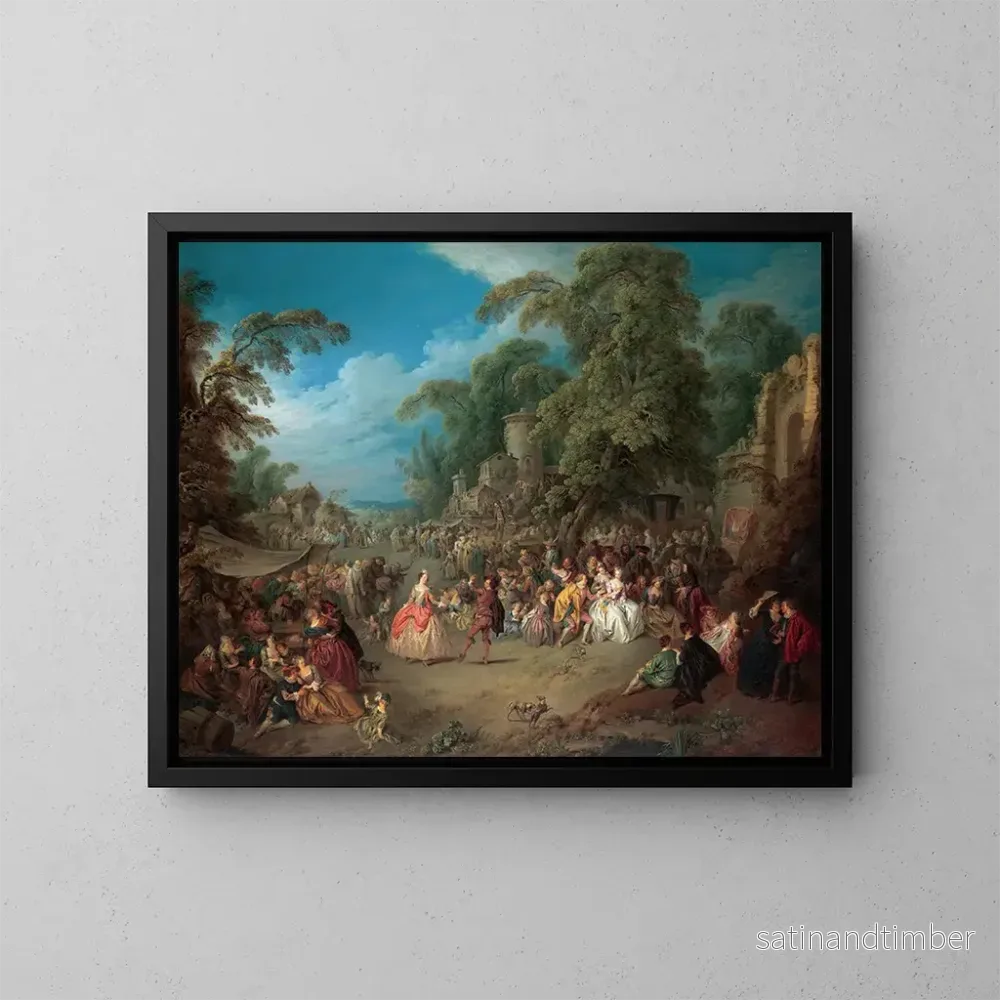 Reproduktion av målningen La Foire à Bezons - Jean-Baptiste Pater