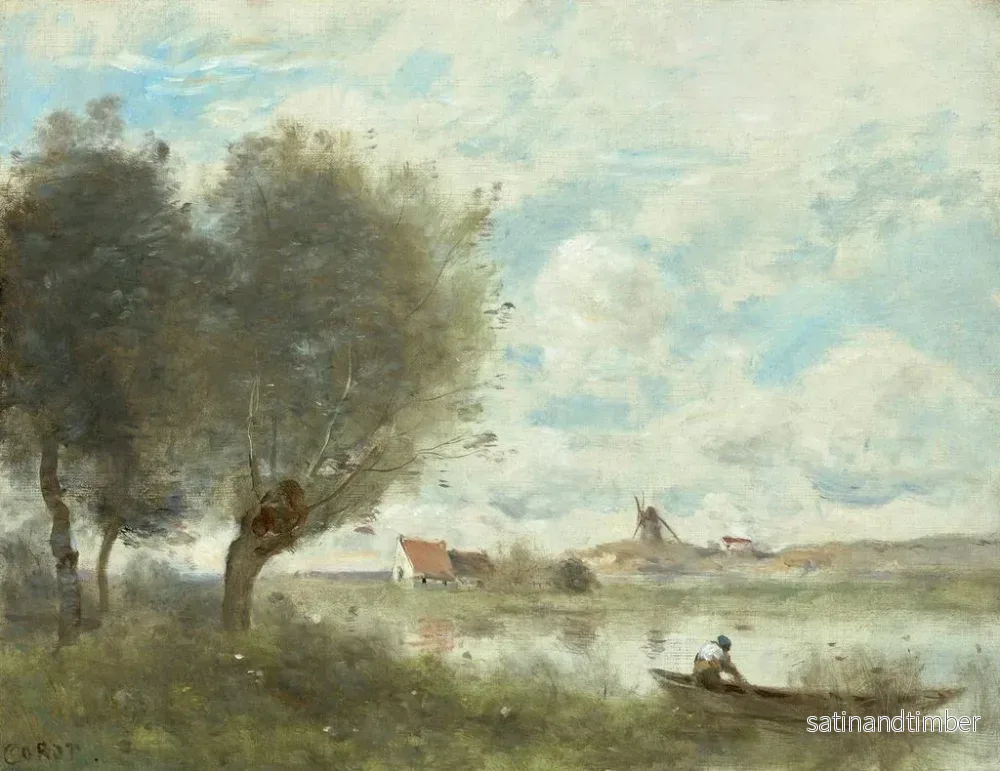 Reproduktion av målningen Souvenir d'Ault - Jean-Baptiste-Camille Corot - Bild 2