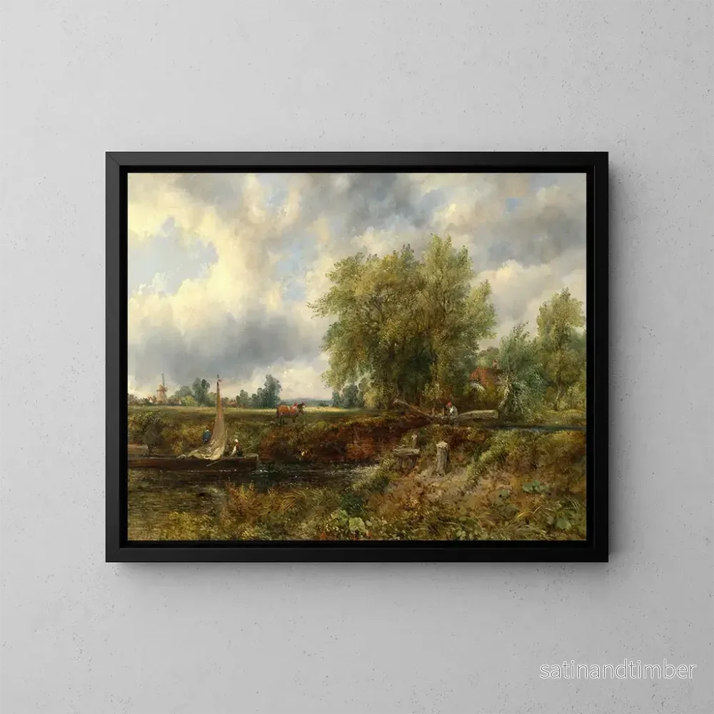 Reproduktion av målningen En låsning på Stour - Frederick Waters Watts