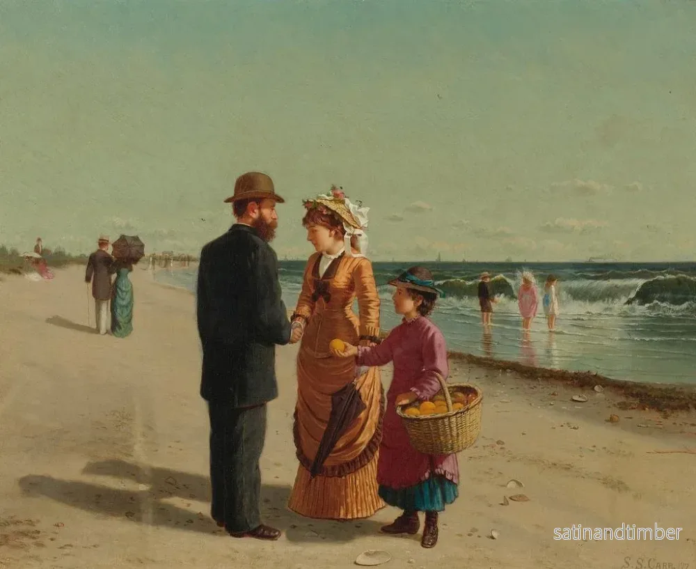 Reproduktion av målningen försäljning av apelsiner vid havet - Samuel S. Carr - Bild 2