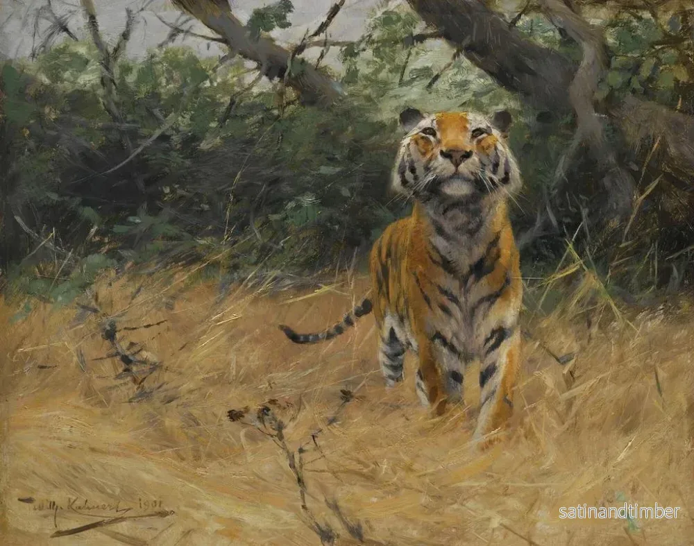 Reproduktion av målningen Tigre en guet - Wilhelm Kuhnert - Bild 2