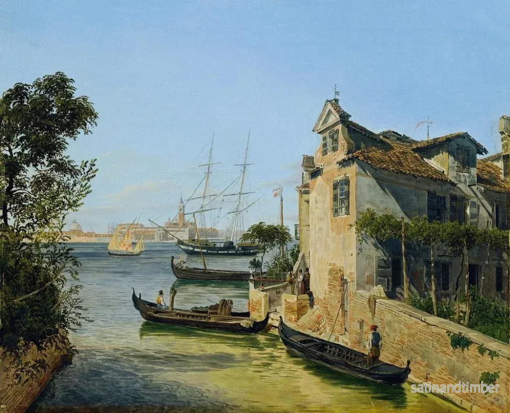 Reproduktion av målningen Vue de San Giorgio Maggiore à Venise - Jakob Alt - Bild 2