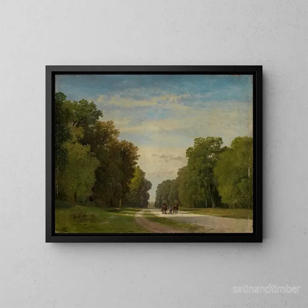 Reproduktion av målningen Allée nära Fontainebleau – Georg Eduard Otto Saal Reproduktion av målningen Allée nära Fontainebleau – Georg Eduard Otto Saal