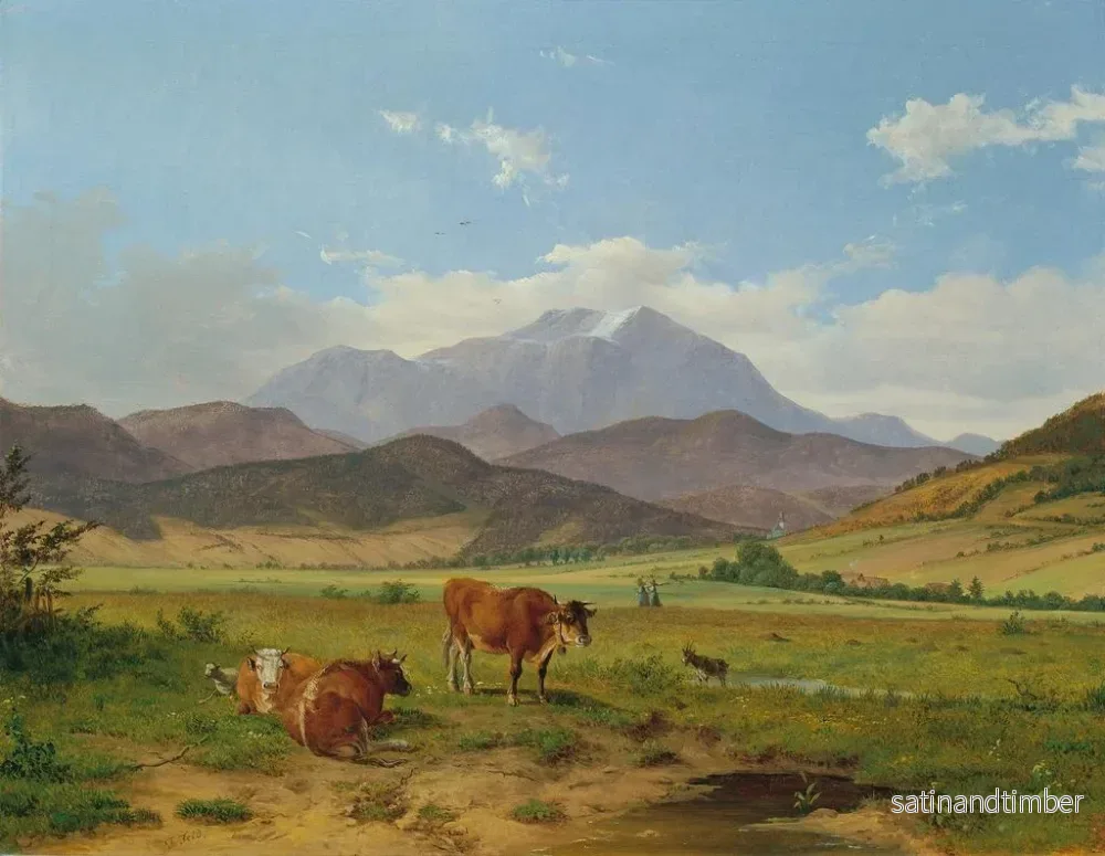 Reproduktion av målningen Landskap med Schneeberg - Josef Feid - Bild 2