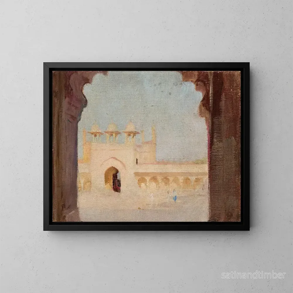Reproduktion av målningen Palais d'Agra lors du voyage en Inde - Jan Cybis