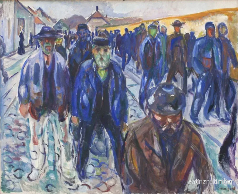 Reproduktion av målningen Travailleurs rentrants - Edvard Munch - Bild 2