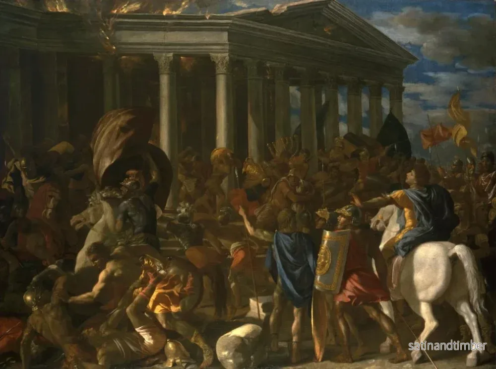 Reproduktion av målningen La destruction et le pillage du Temple de Jérusalem - Nicolas Poussin - Bild 2