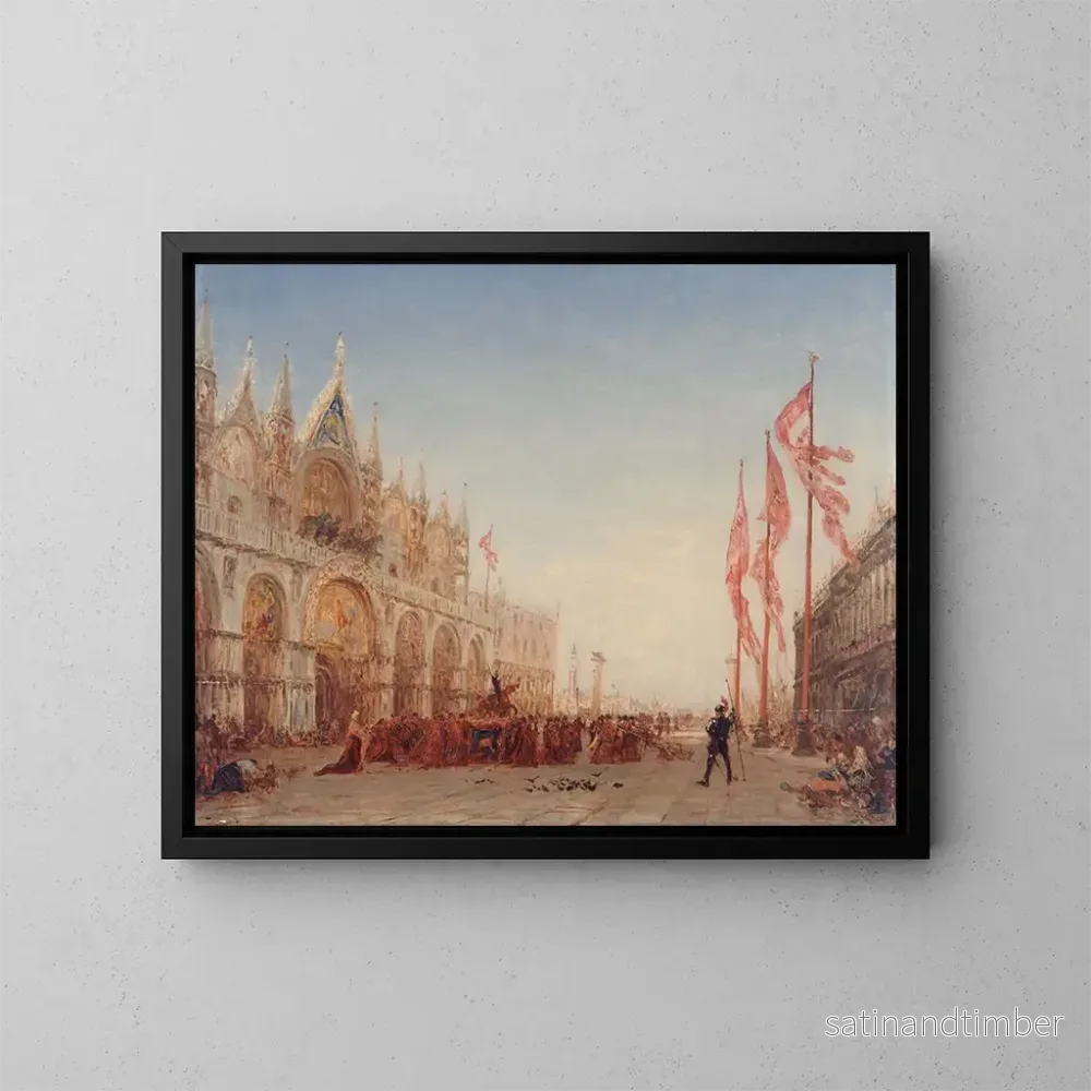 Reproduktion av målningen av processionen av Saint-Georges i Venedig – Félix Ziem Reproduktion av målningen av processionen av Saint-Georges i Venedig – Félix Ziem