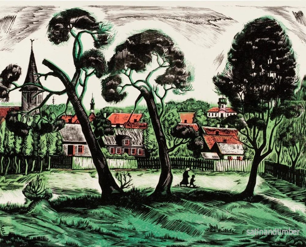 Reproduktion av målningen Vue de la ville de Tartu - Ella Mott - Bild 2