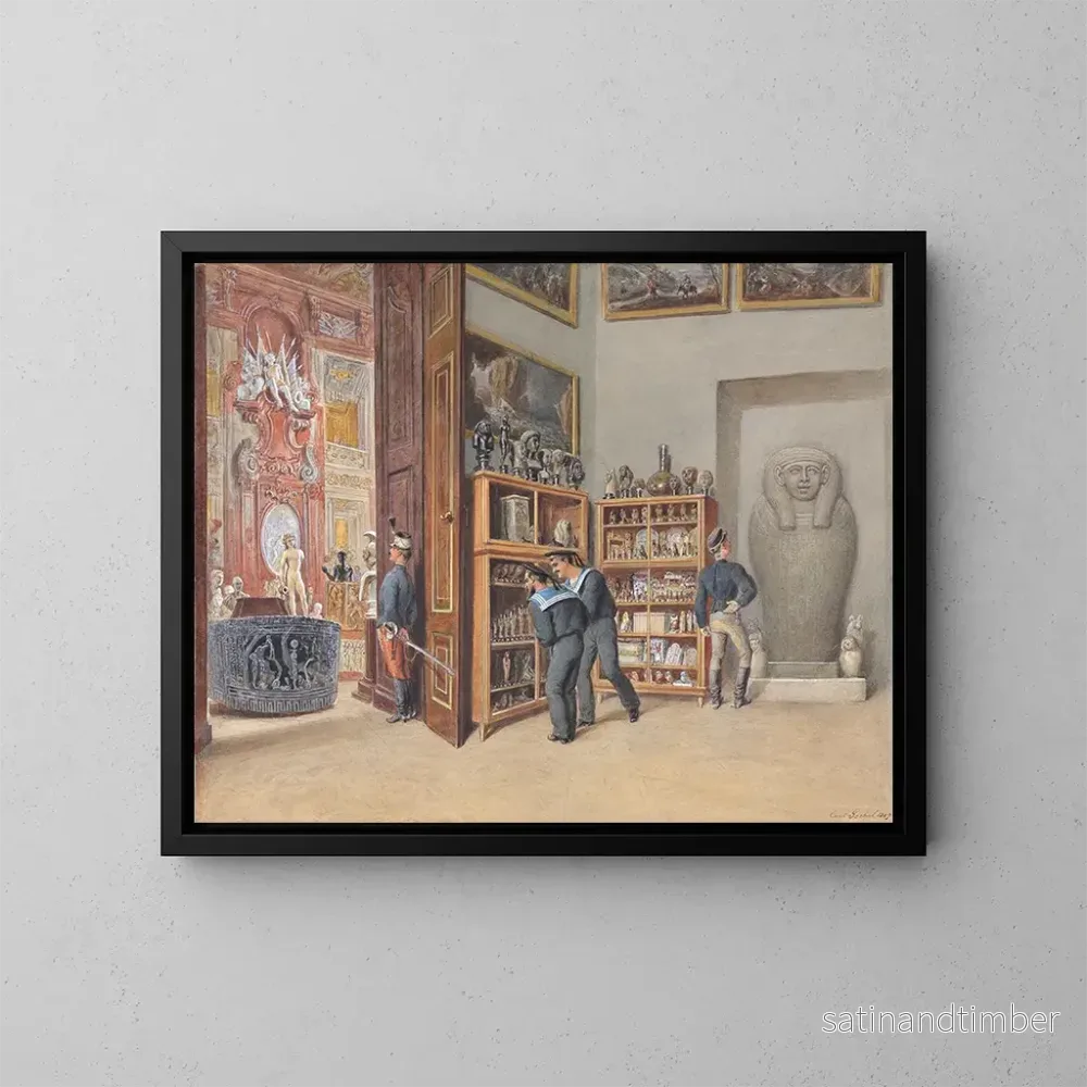 Reproduktion av målningen Le cabinet d’entrée de la collection égyptienne – Carl Goebel le Jeune Reproduktion av målningen Le cabinet d’entrée de la collection égyptienne – Carl Goebel le Jeune