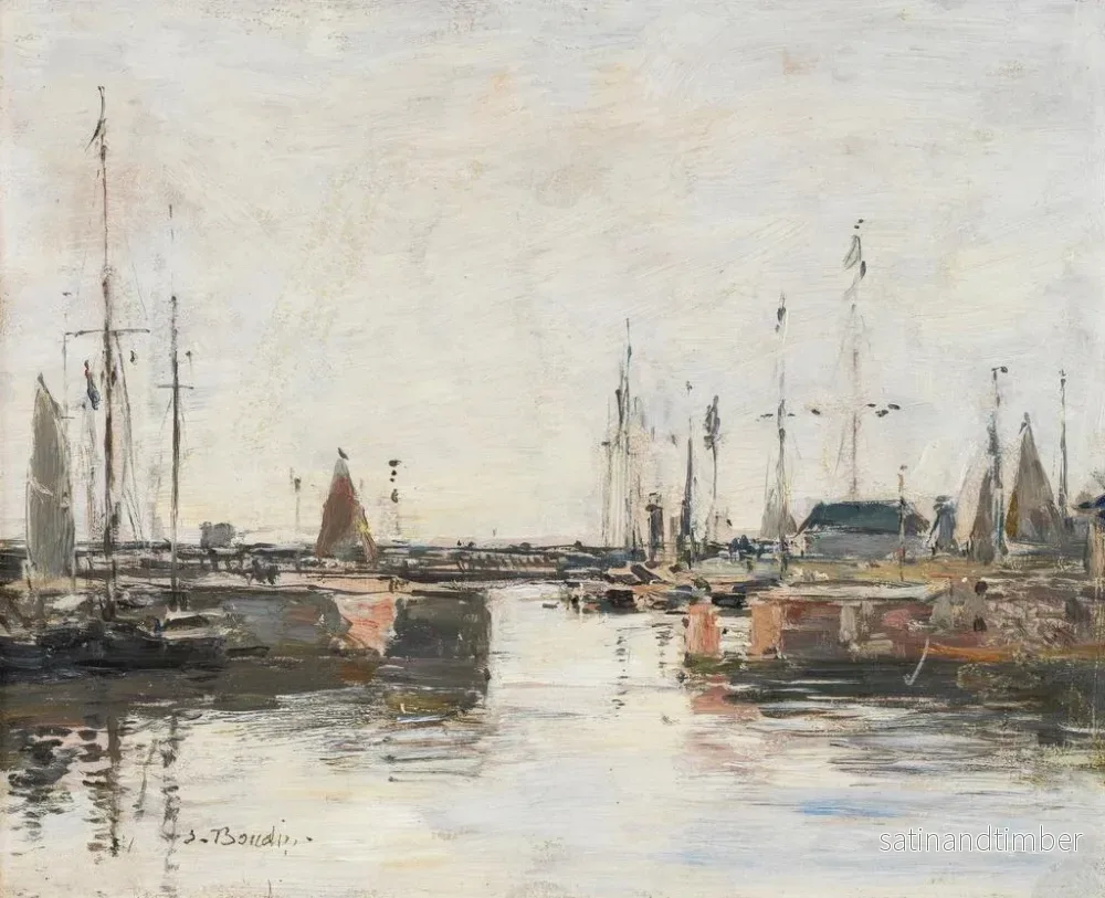 Reproduktion av målningen Le sas de Trouville - Eugène Boudin - Bild 2