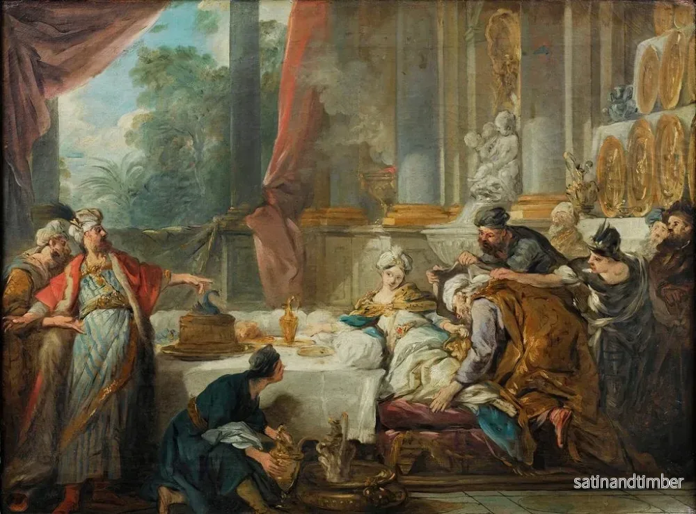 Reproduktion av målningen La condamnation d'Aman - Jean-François de Troy - Bild 2