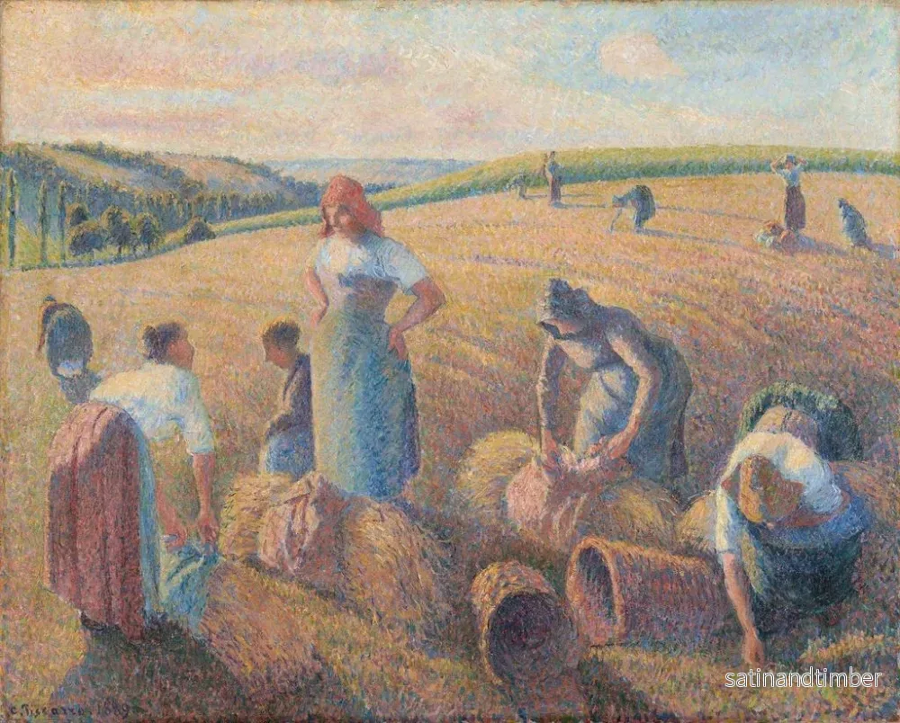 Reproduktion av målningen Les Glaneuses - Camille Pissarro - Bild 2