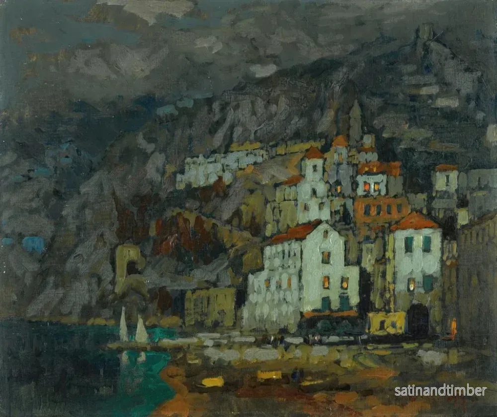 Reproduktion av målningen Vue d'Amalfi - Konstantin Ivanovich Gorbatov - Bild 2