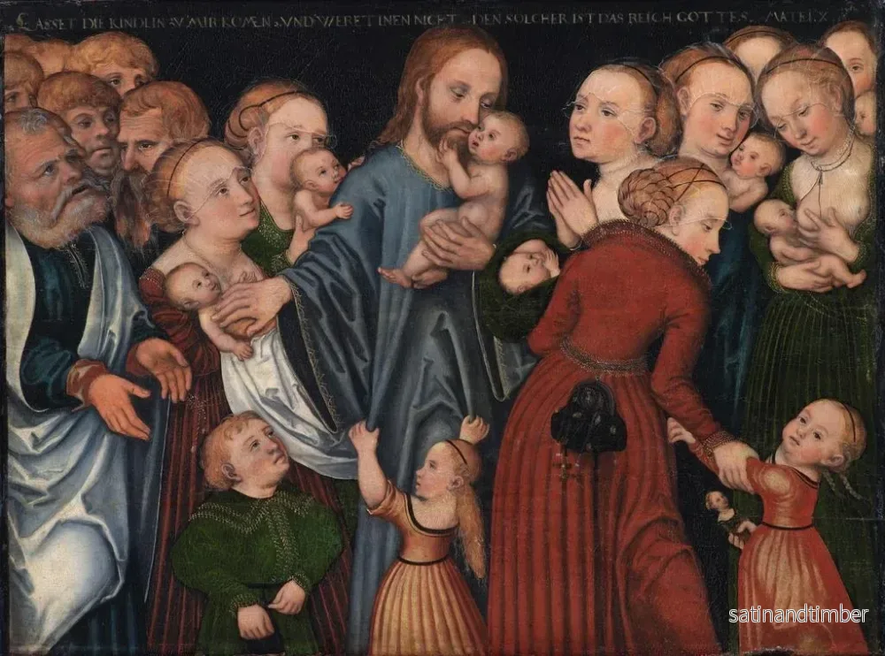 Reproduktion av målningen Le Christ bénissant les enfants - Lucas Cranach l'Ancien - Bild 2