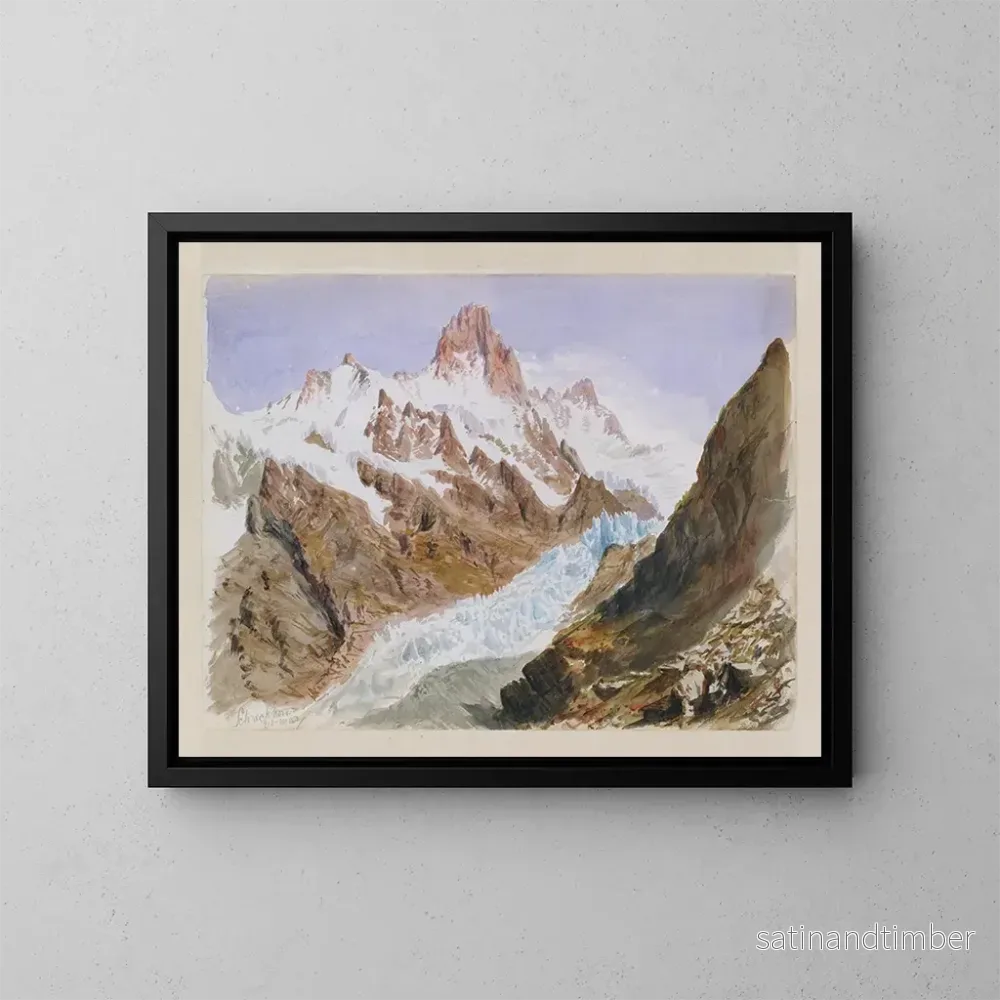 Reproduktion av målningen av vackra bergslandskaps akvareller - John Singer Sargent