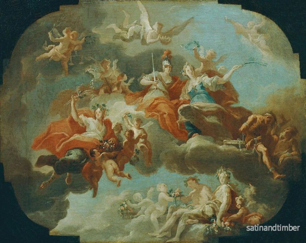 Reproduktion av målningen Allégorie de la paix et de la justice - Carlo Carlone - Bild 2