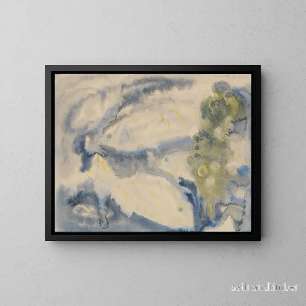 Reproduktion av målningen Serie av fisk nr 1 - Charles Demuth