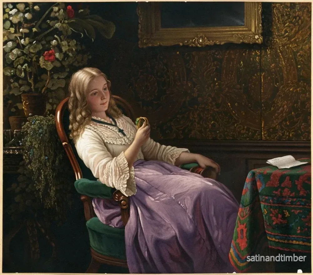 Reproduktion av målningen Le jeton d'amour - Johann Georg Meyer von Bremen - Bild 2