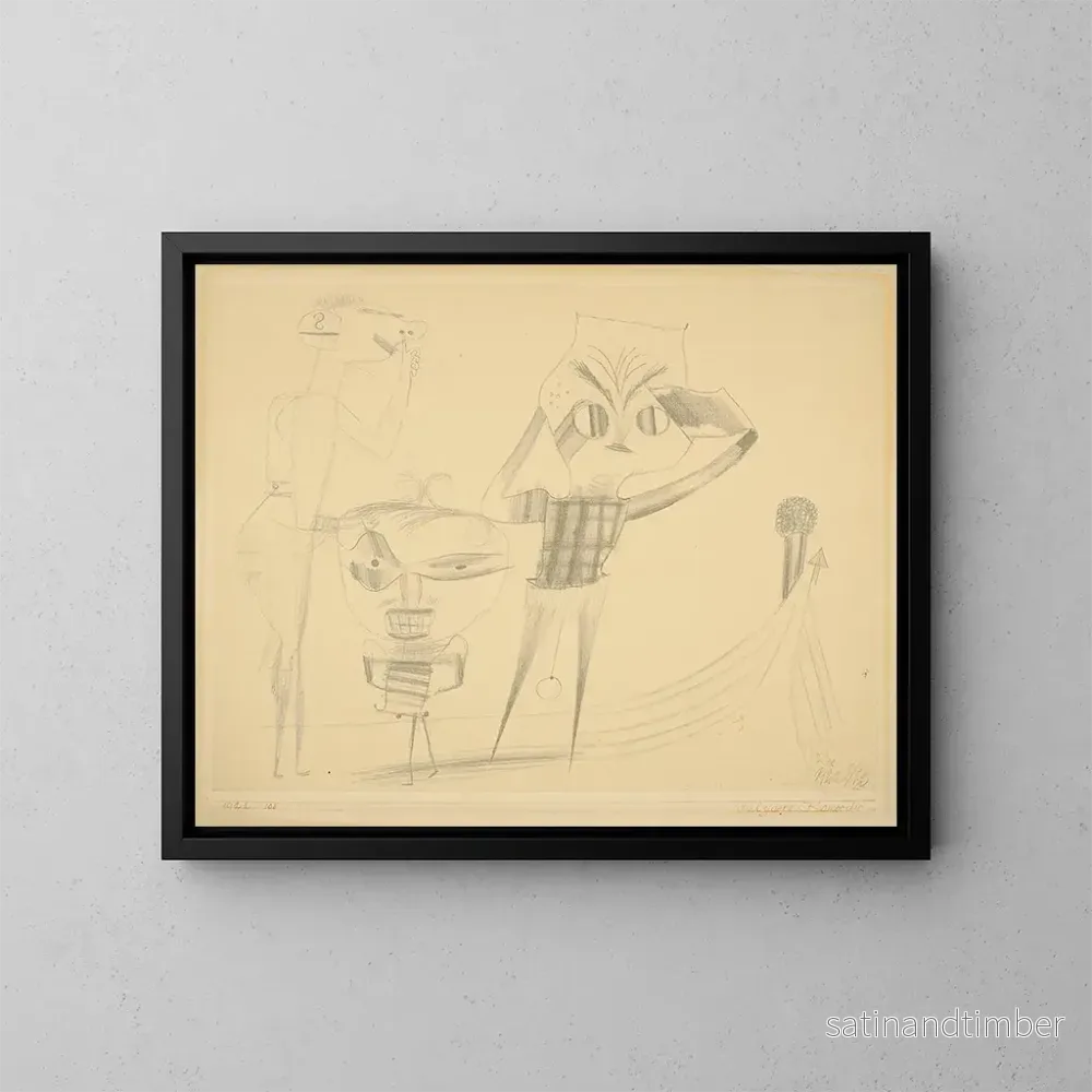 Reproduktion av målningen Comédie vulgaire - Paul Klee