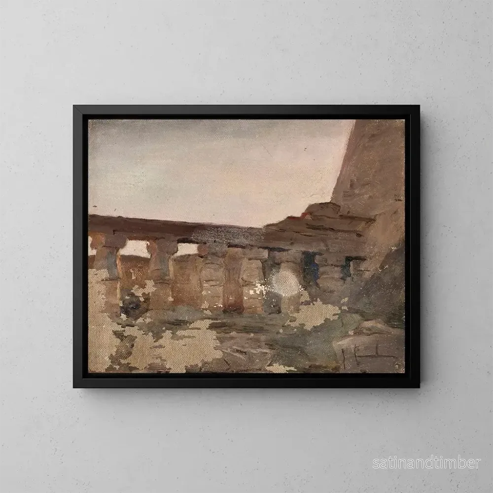 Reproduktion av målningen av Karnak-templet för Amon under resan till Egypten – Jan Cybis Reproduktion av målningen av Karnak-templet för Amon under resan till Egypten – Jan Cybis