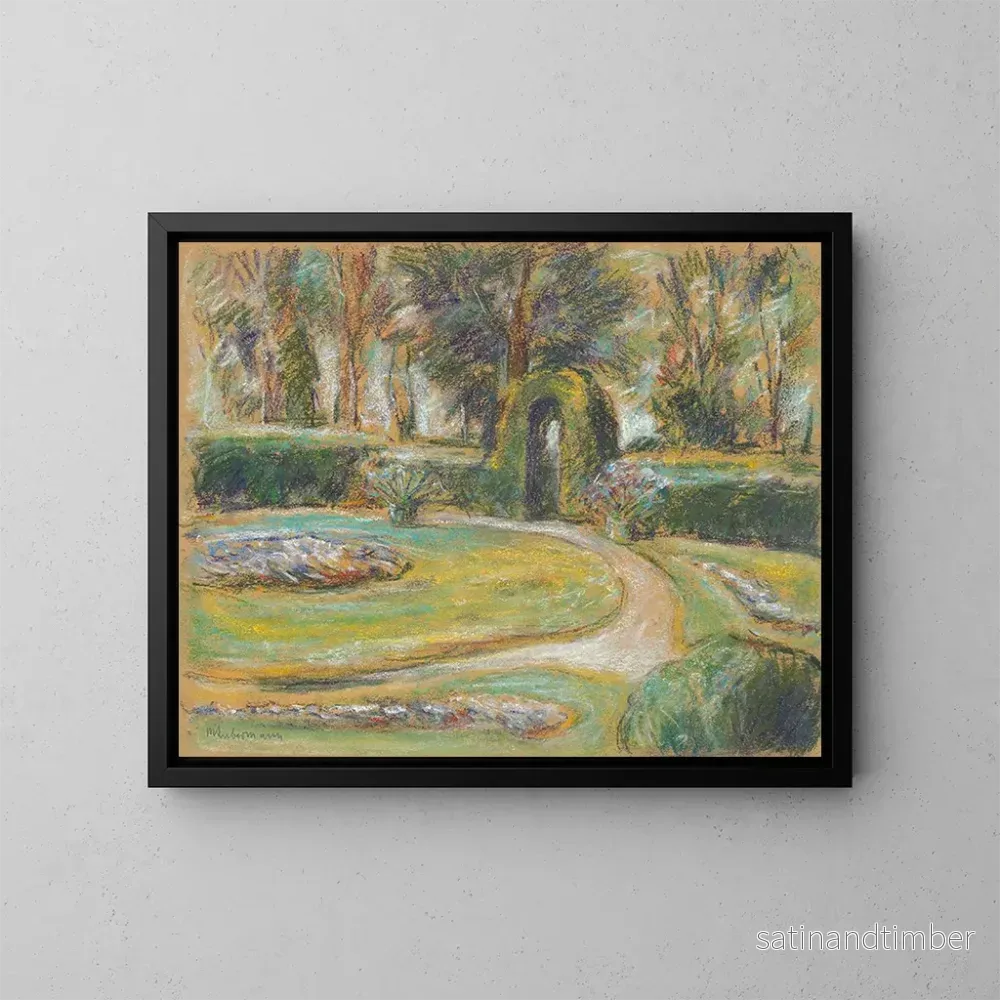 Reproduktion av målningen Le rond-point dans le jardin de haies - Max Liebermann