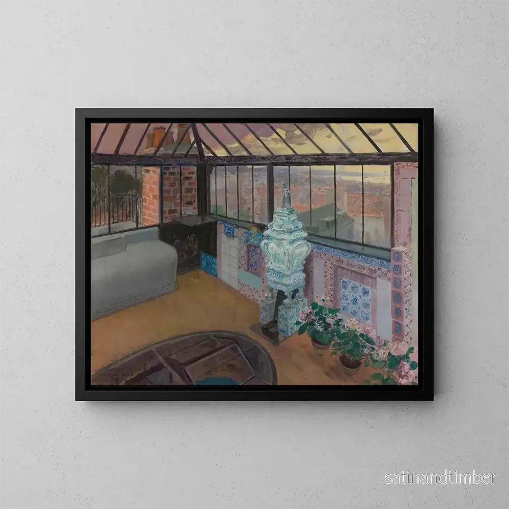 Reproduktion av målningen Le Belvédère de la Maison Hauteville - Pierre Georges Jeanniot