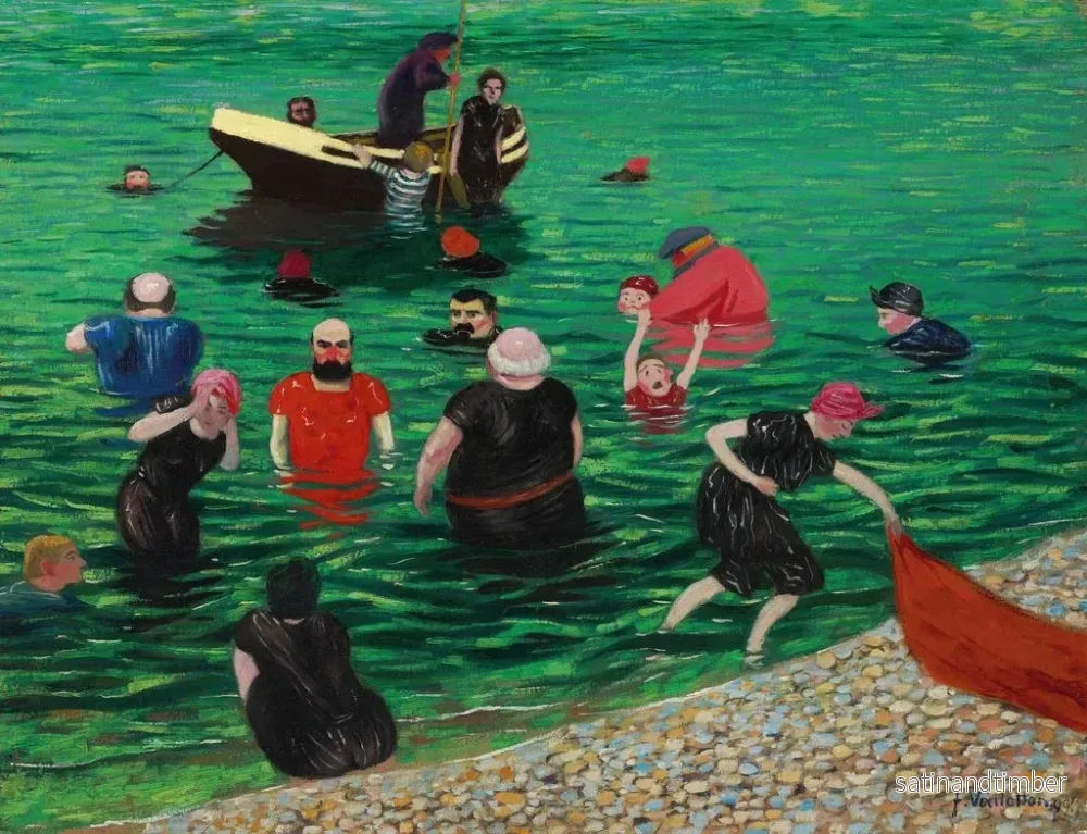 Reproduktion av målningen La baignade à Étretat - Félix Vallotton - Bild 2