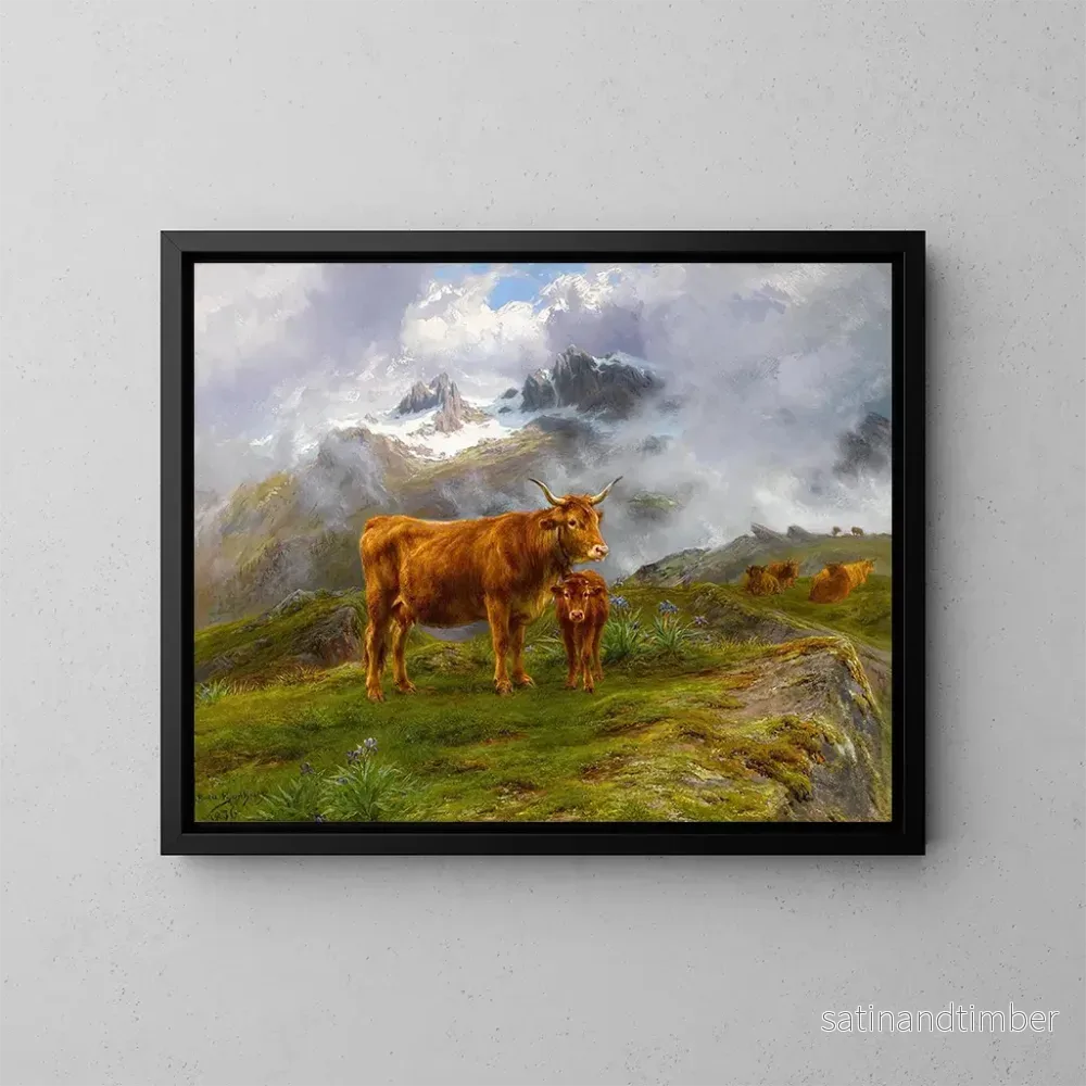 Reproduktion av målningen Bétail des Highlands - Rosa Bonheur