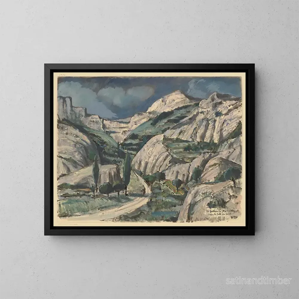 Reproduktion av målningen Saint-Guilhem-le-Désert, Hérault, cirque du Bout du Monde - Hermann Lismann
