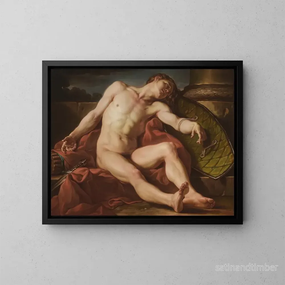 Reproduktion av målningen av en döende gladiator - Jean-Simon Berthélemy