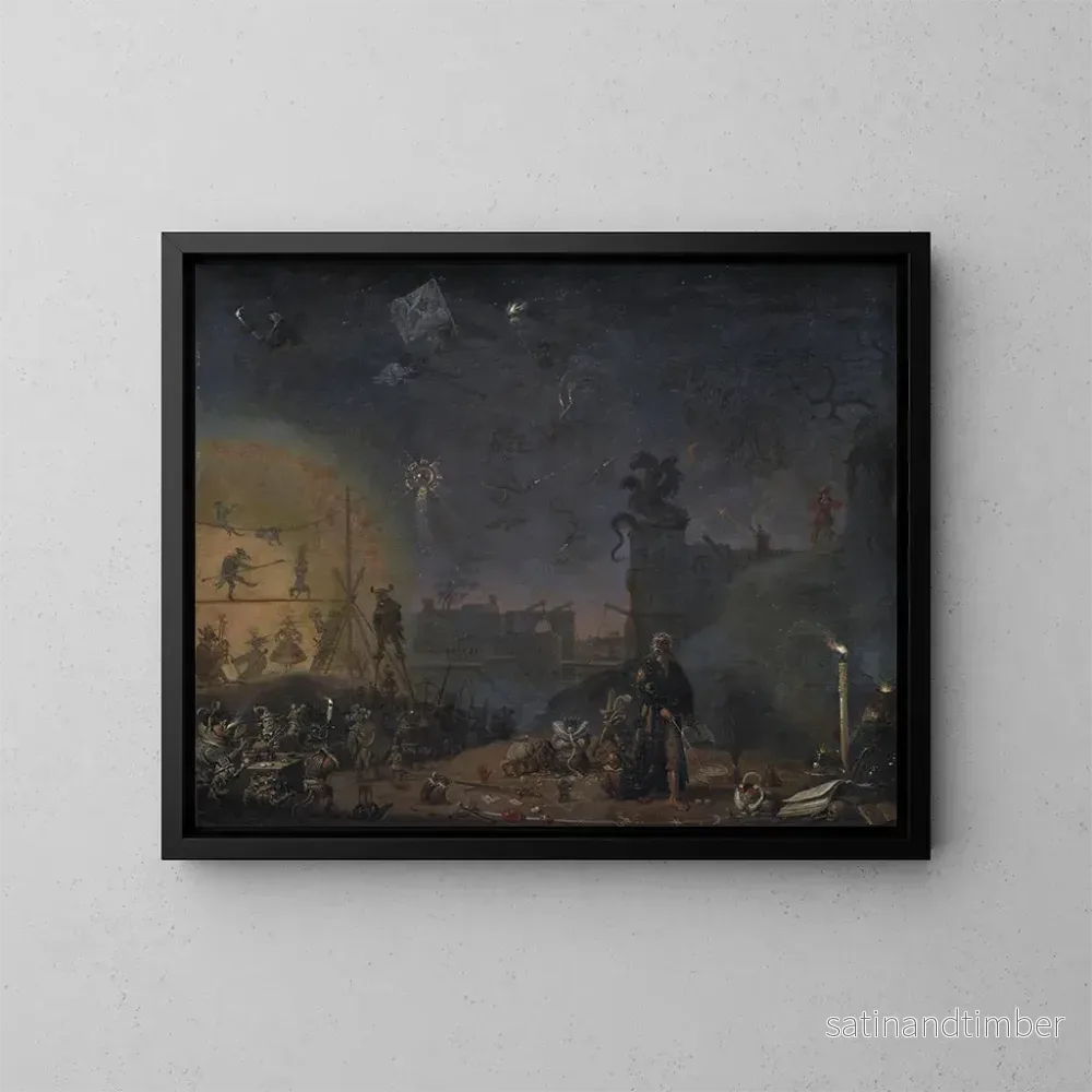 Reproduktion av målningen La Vision de l'Enfant du Dimanche - Cornelis Saftleven