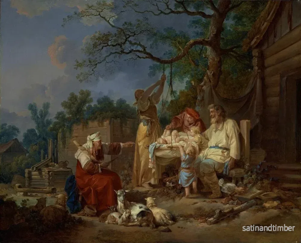 Reproduktion av målningen Le Berceau russe - Jean-Baptiste Le Prince - Bild 2