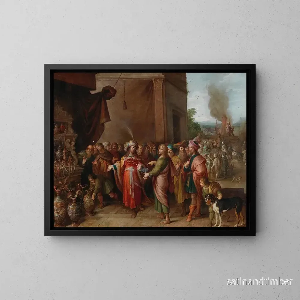 Reproduktion av målningen Crésus som visar sina rikedomar för Solon – Frans Francken den yngre Reproduktion av målningen Crésus som visar sina rikedomar för Solon – Frans Francken den yngre