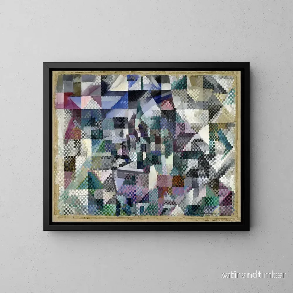 Reproduktion av målningen Fönster mot staden nr 3 - Robert Delaunay