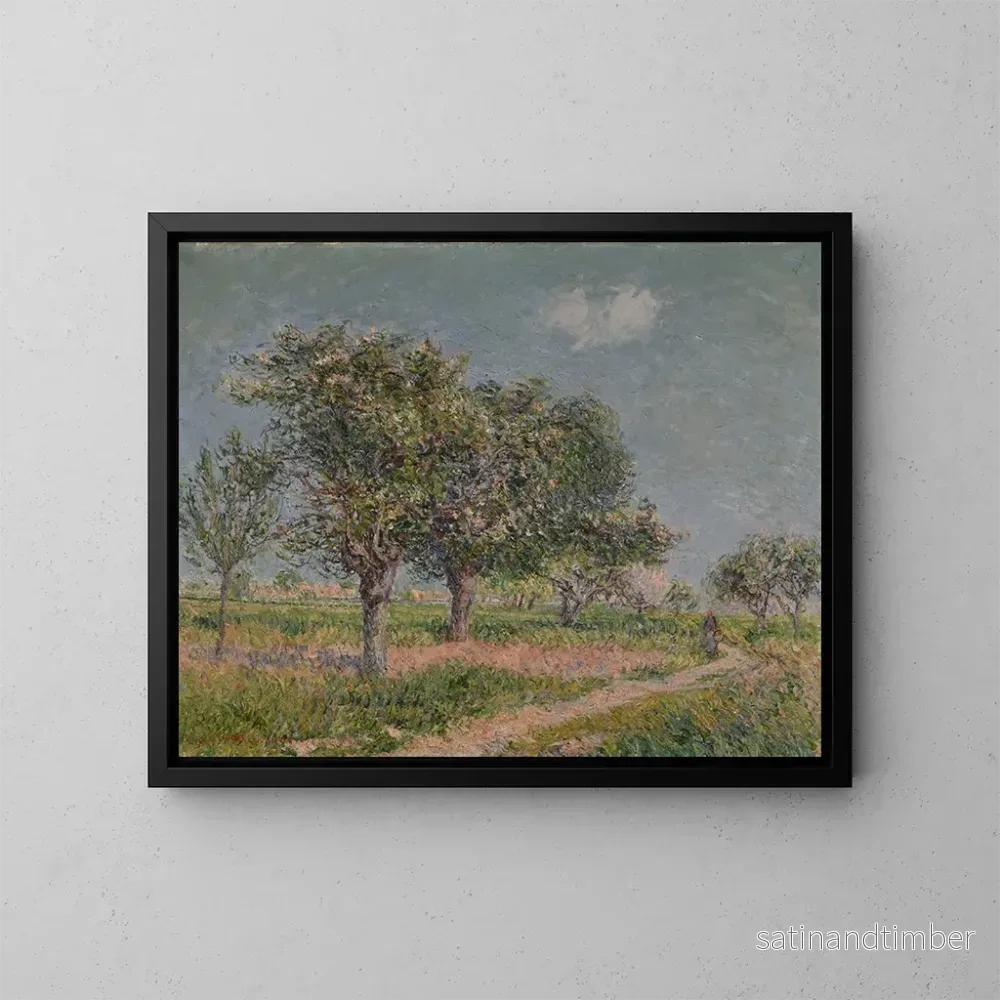 Reproduktion av målningen Pommiers en fleurs en Normandie - Gustave Loiseau