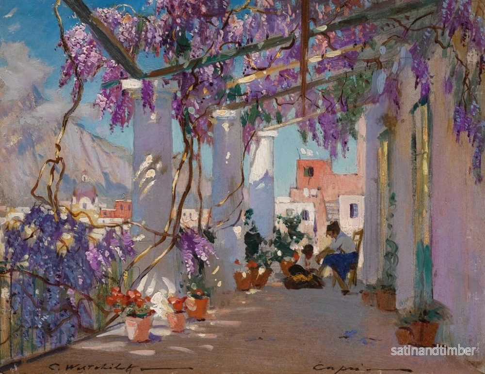 Reproduktion av målningen Veranda i Capri - Constantin Westchiloff - Bild 2