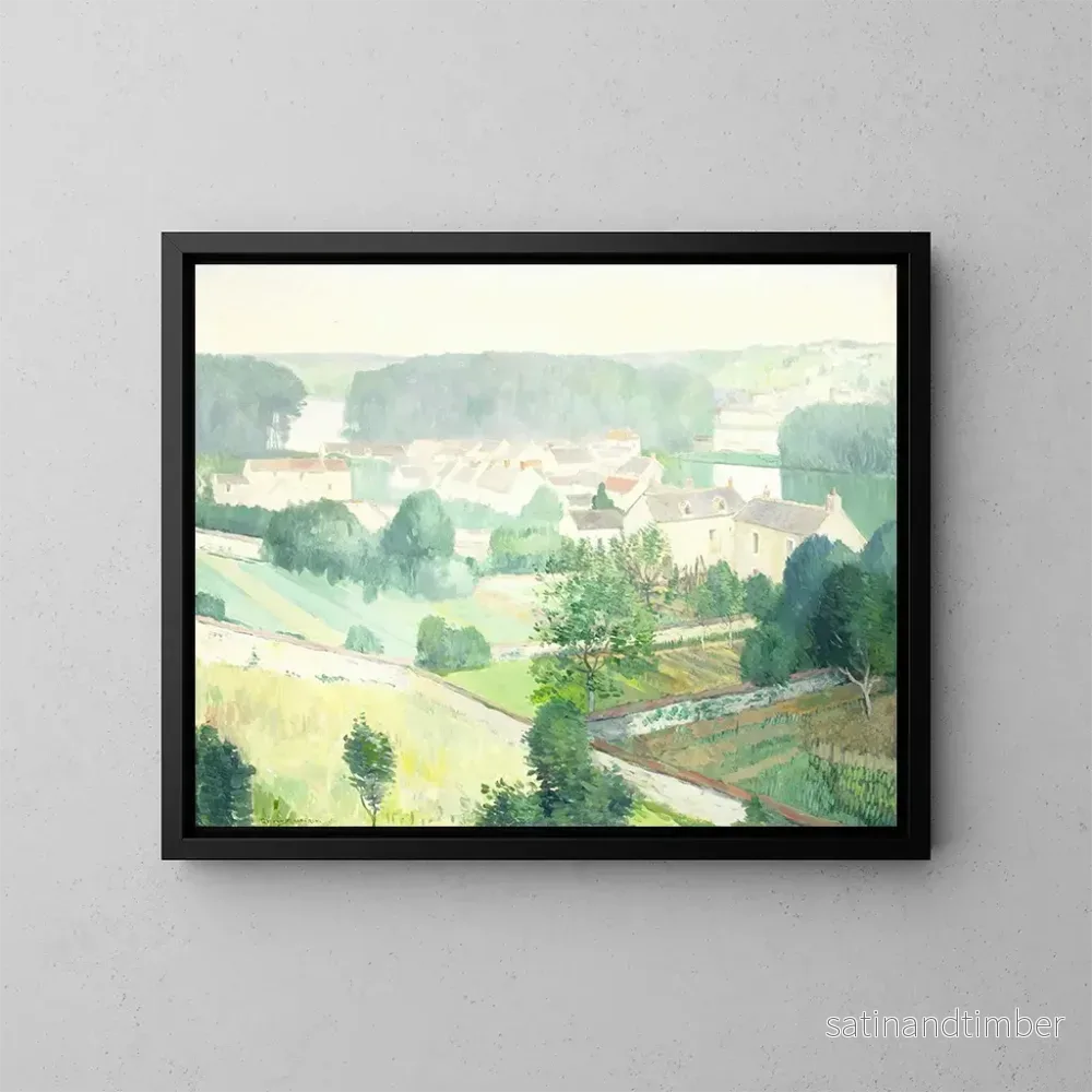 Reproduktion av målningen Le village de Sannois - Gerrit van Blaaderen