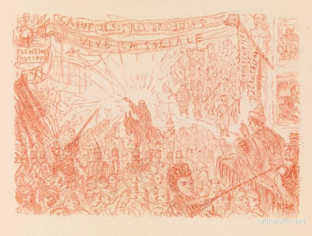 Reproduktion av målningen Entré till Jerusalem - James Ensor - Bild 2