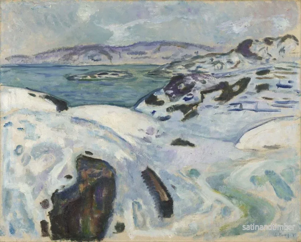 Reproduktion av målningen Vinter vid fjorden - Edvard Munch - Bild 2