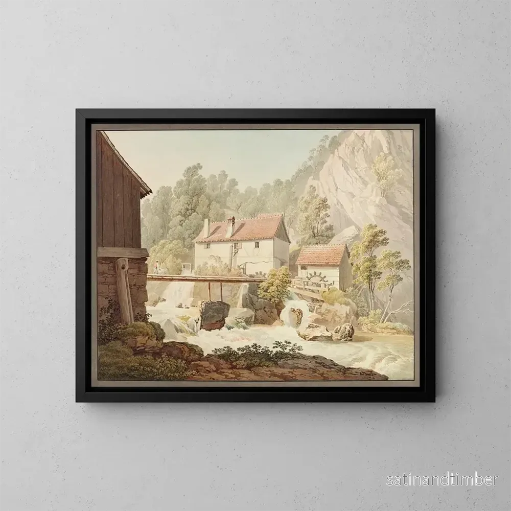 Reproduktion av målningen Moulin des Roches - Jacques Henri Juillerat