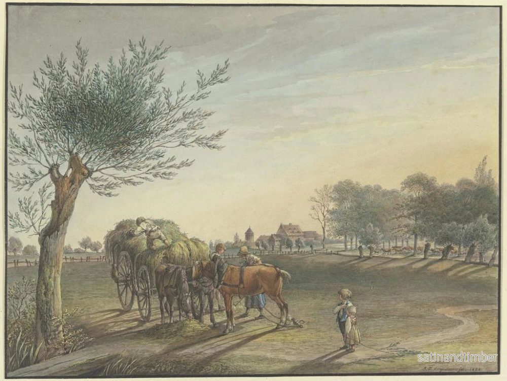 Reproduktion av målningen Hof Rebstock i mitten av de vidsträckta ängarna längs med Maynestråket nära Frankfurt am Main - Johann Friedrich Morgenstern - Bild 2