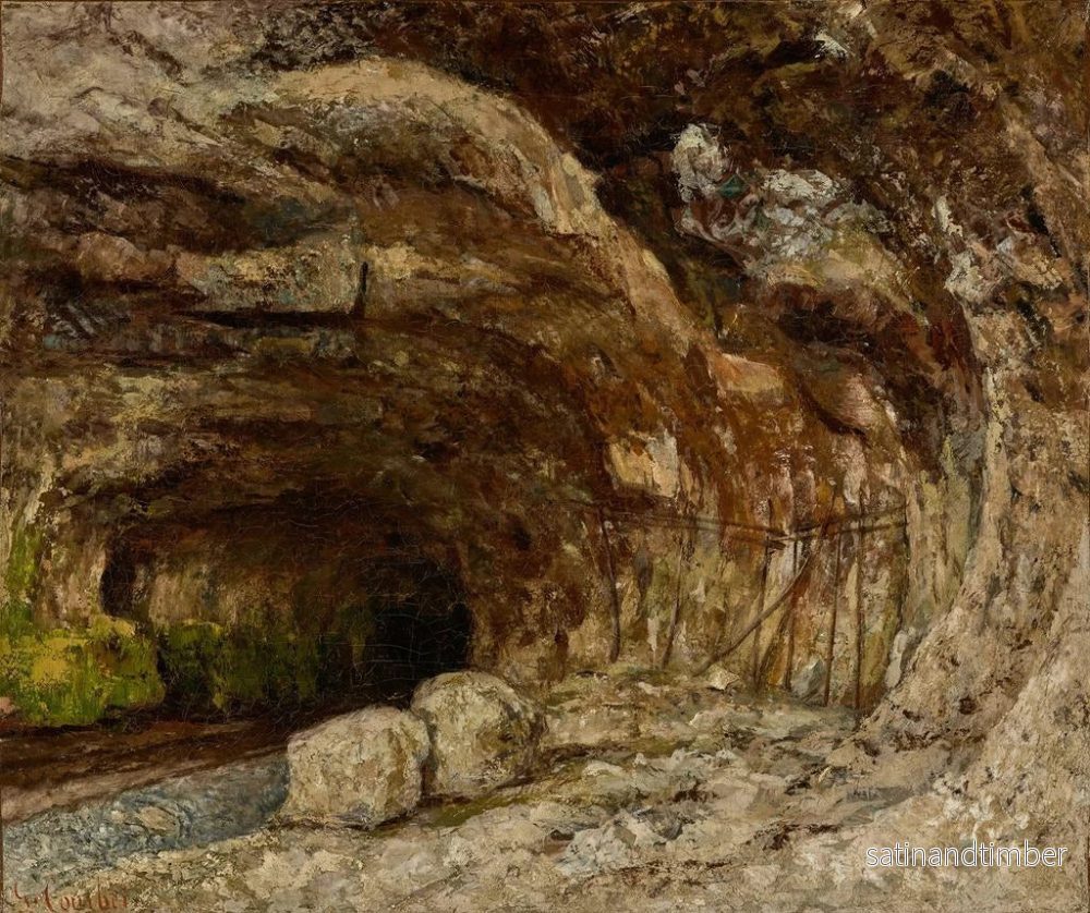 Reproduktion av målningen Grotte de Sarrazine nära Nans-sous-Sainte-Anne - Gustave Courbet - Bild 2