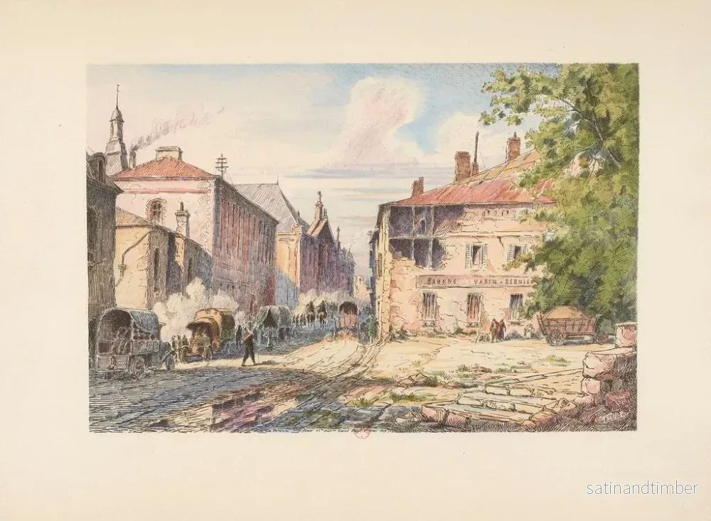 Reproduktion av målningen Verdun, rue Saint-Paul - E. Tatin - Bild 2