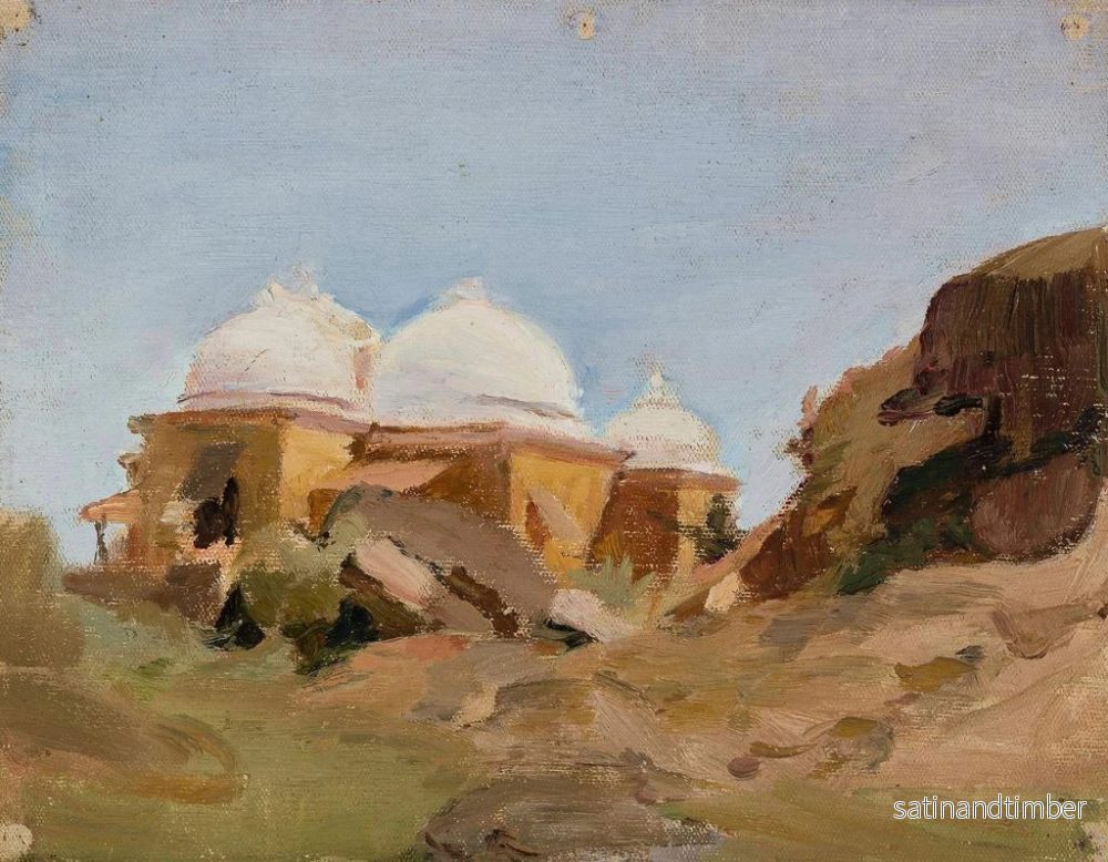 Reproduktion av målningen Temple aux dômes blancs - Jan Cybis - Bild 2
