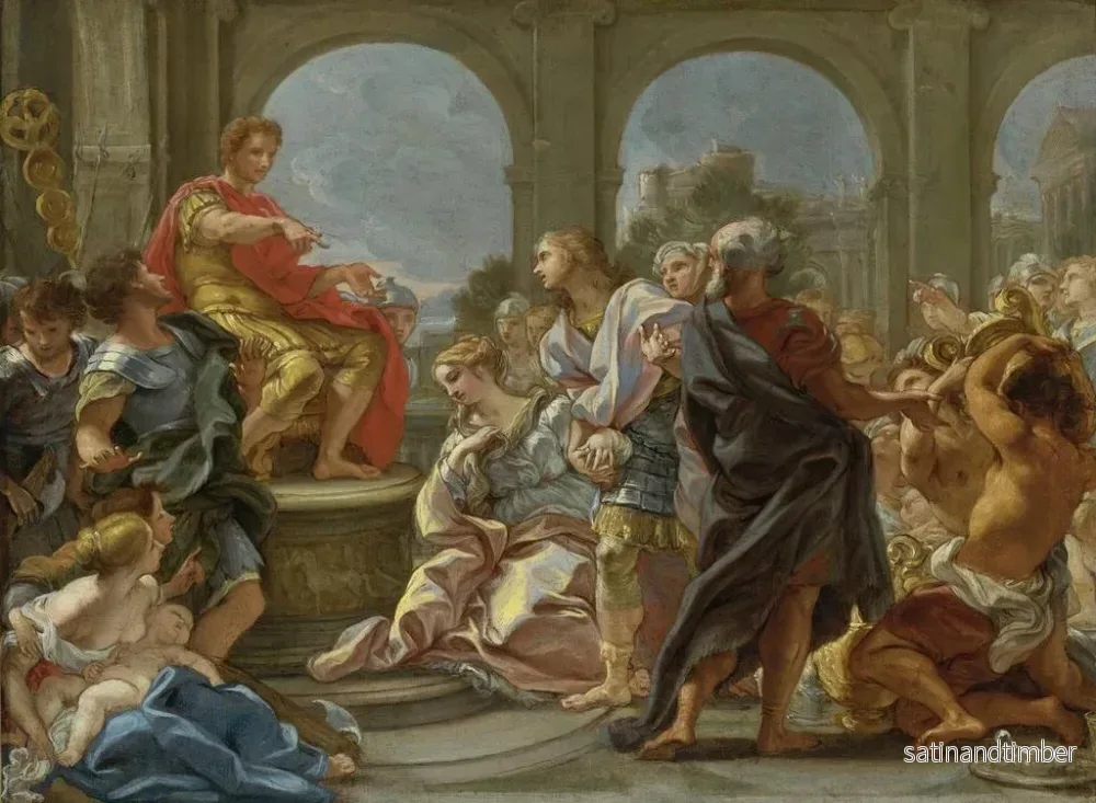 Reproduktion av målningen La Tempérance de Scipion - Giovanni Battista Gaulli - Bild 2