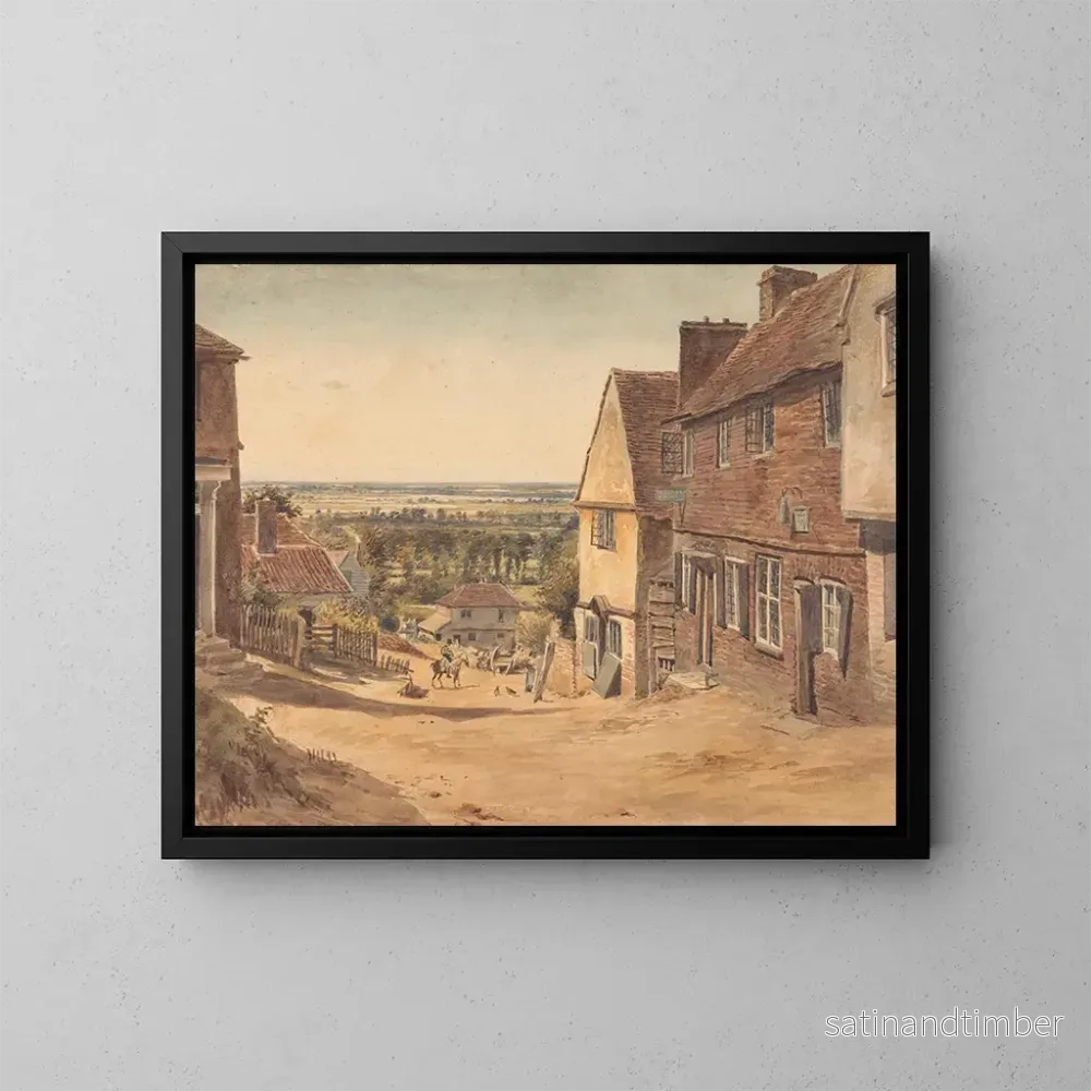 Reproduktion av målningen Rue Dagnall, St Albans - William Henry Hunt
