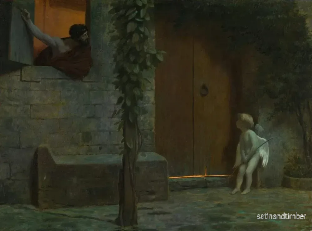 Reproduktion av målningen Cupid à la porte under stormen - Jean-Léon Gérôme - Bild 2