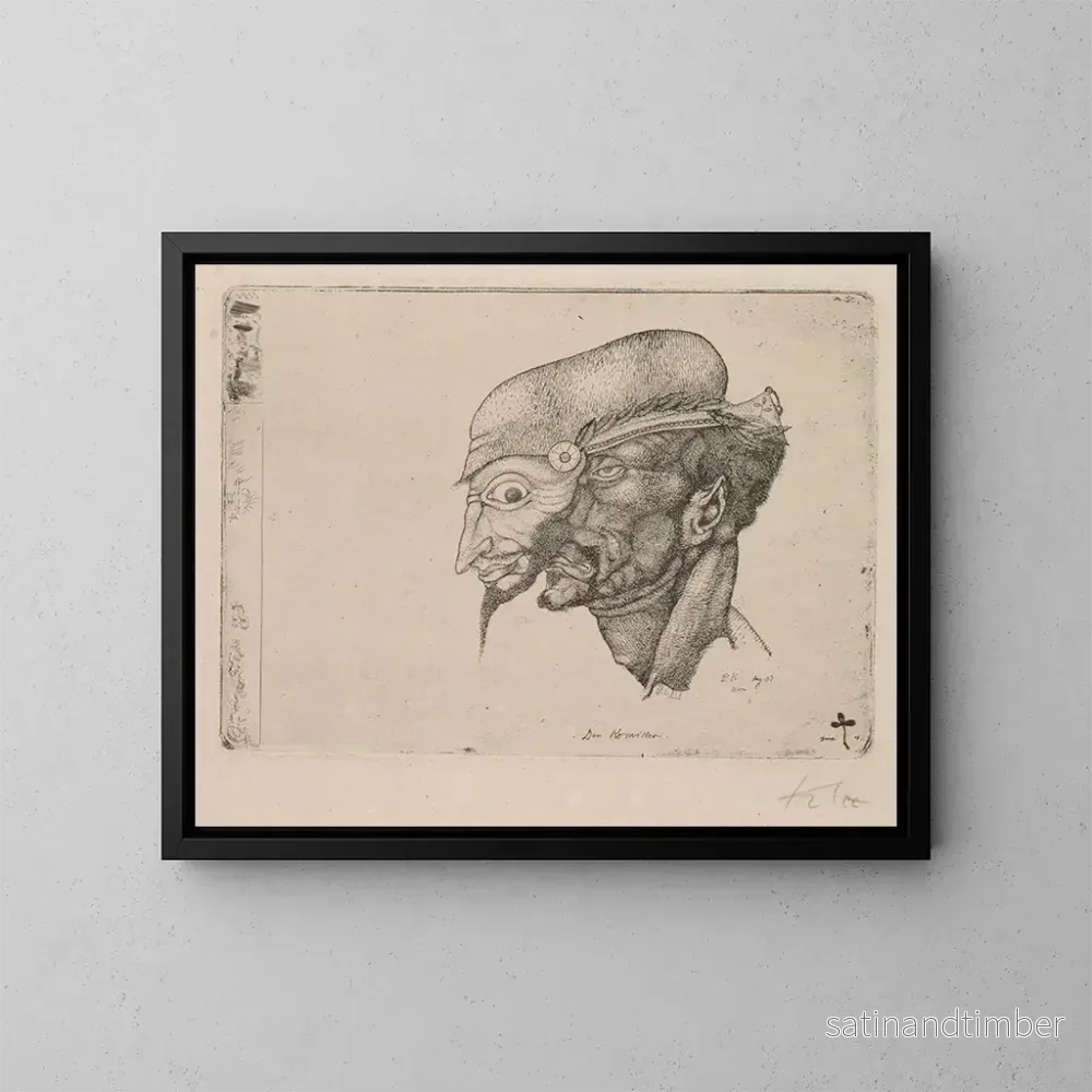 Reproduktion av målningen Le Comédien - Paul Klee