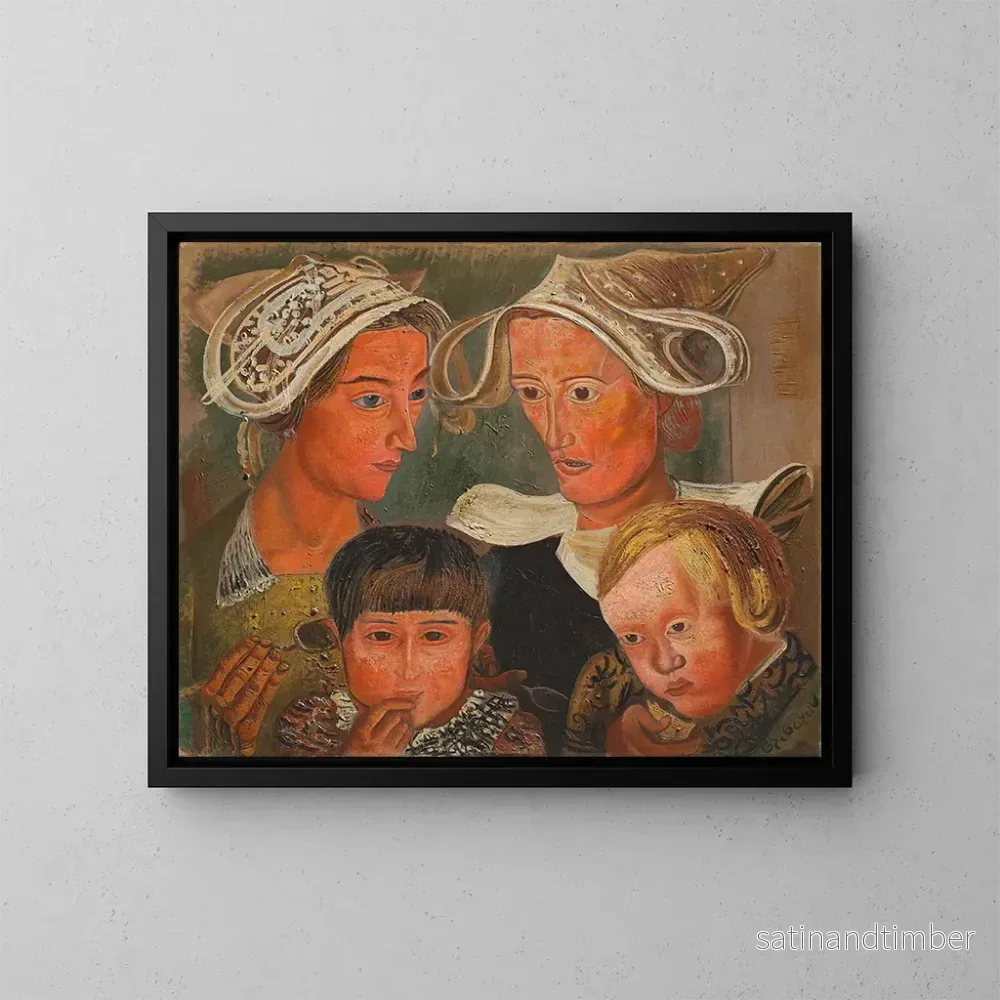 Reproduktion av målningen Två mödrar – Boris Grigoriev Reproduktion av målningen Två mödrar – Boris Grigoriev
